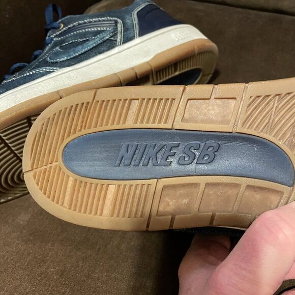 NIKE SB AIR FORCE II LOW QS BINARY BLUE DENIM EAST Tupac Biggie Mens 12 US 46 EU main image 4
